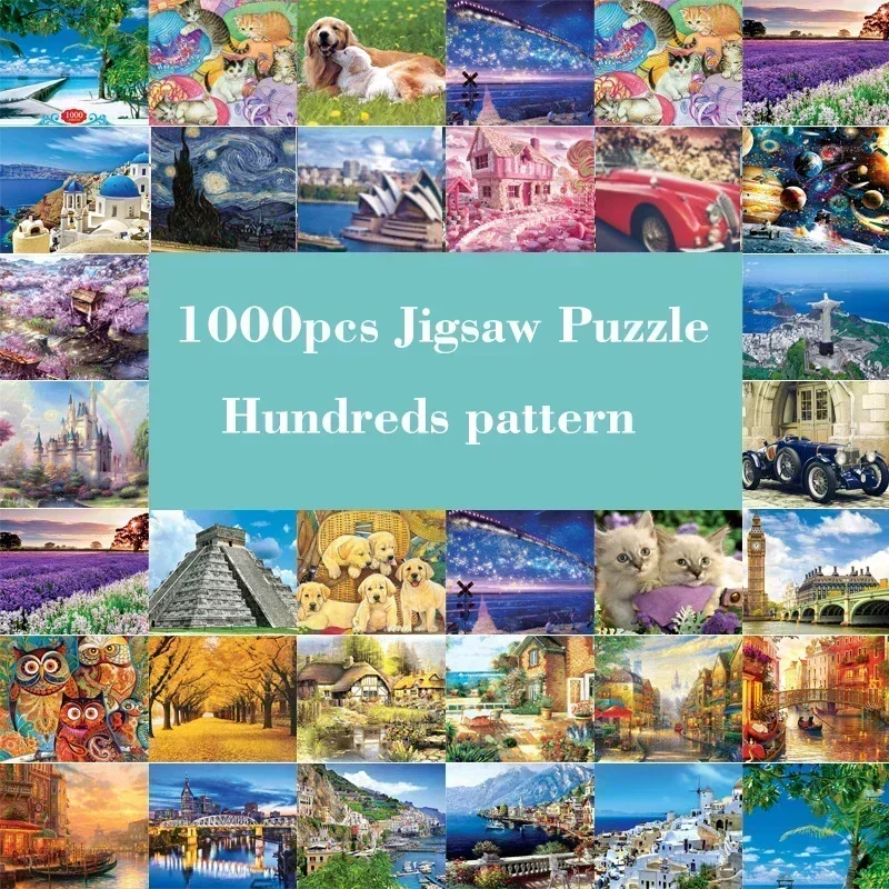 75*50 センチメートル 1000 ピース紙ジグソーパズル風景有名な絵画