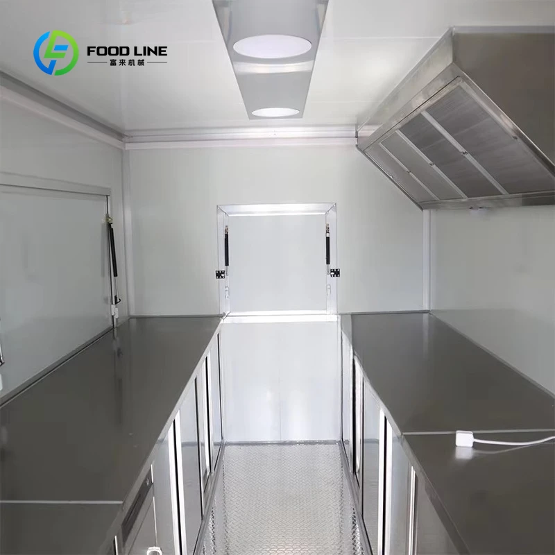 Ice Cream Car Slush Machine Mobile Pizza Food Trailer with Kitchen Equipment