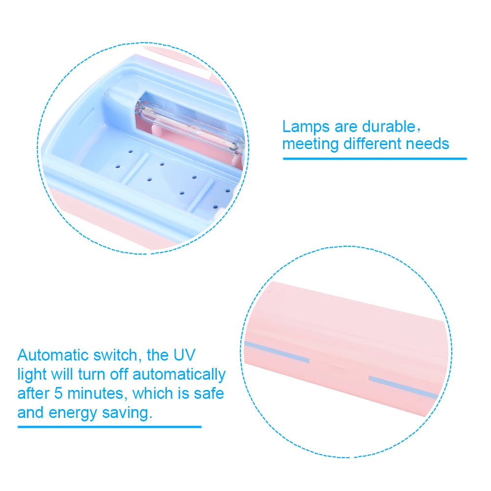 2 Modes UV Light Toothbrush Sterilizer Cleaner USB / Battery Charging Portable Oral Tooth Cleaning Brush Antibacterial Casket