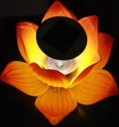 OutdoorS Solar Water Lotus Lamp Pond Floating  Decoration Landscape Control Induction  For Garden