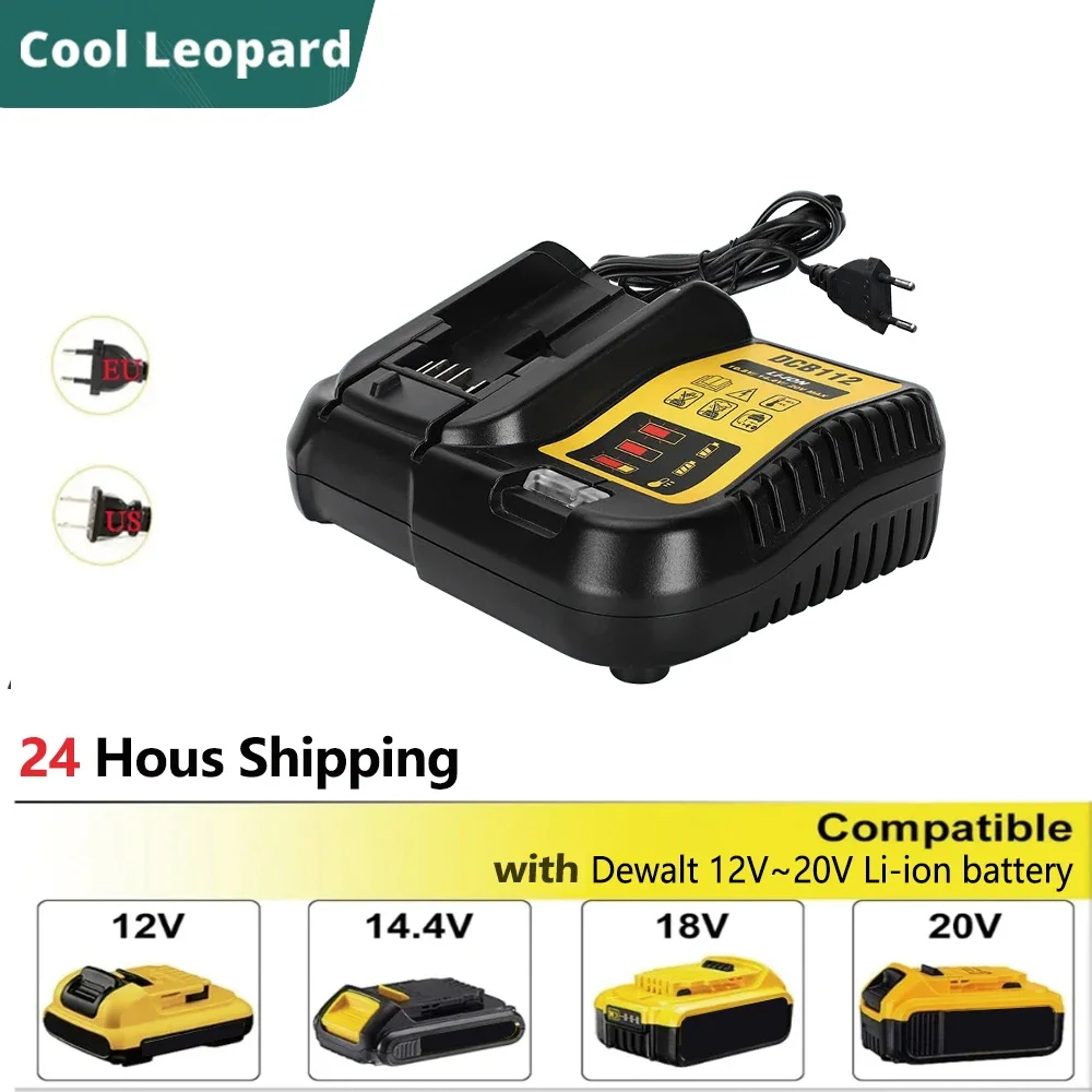 DCB112 Replace Battery Charger For Dewalt Li-Ion Battery 10.8V 12V 14.4V 18V 20V DCB200 DCB101 DCB115 DCB107 DCB105 DCB140 hot