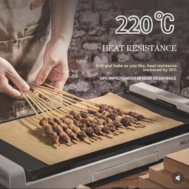 500PC Baking Paper Non-stick Parchment Baking Sheet for Oven Air Fryer Grilling Mat Paper Food Wrapping Paper Baking Tool