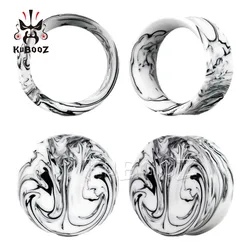 KUBOOZ Cool Colorful Acrylic Ear Tunnels Plugs Gauges Expander Ears Body Piercing Jewelry Earrings 2Pairs