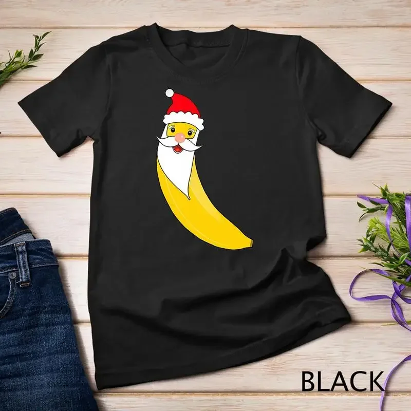 Christmas Banana Santa Claus Hat Funny Merry Christmas gift Unisex T shirt