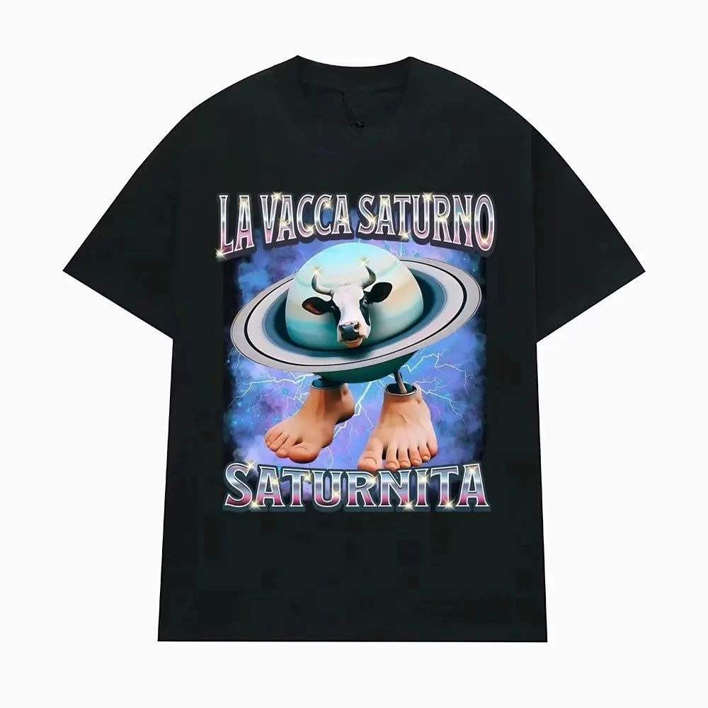 

Ernita's Funny Cow Meme, Men's and Women's Pure Cotton Round-neck T-shirts, Loose Summer Tops