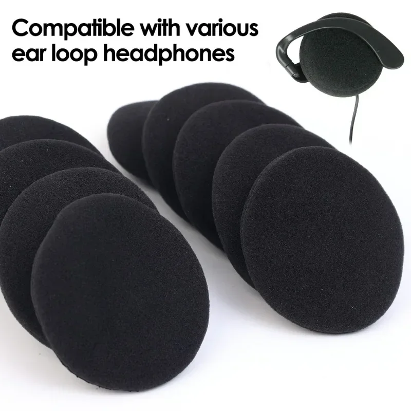 30-10Pcs Sponge Headset Replacement Memory Foam Ear Pads 35/45/50/55/60mm for Logitech PC960 Stereo Headset USB Earphone Pillow