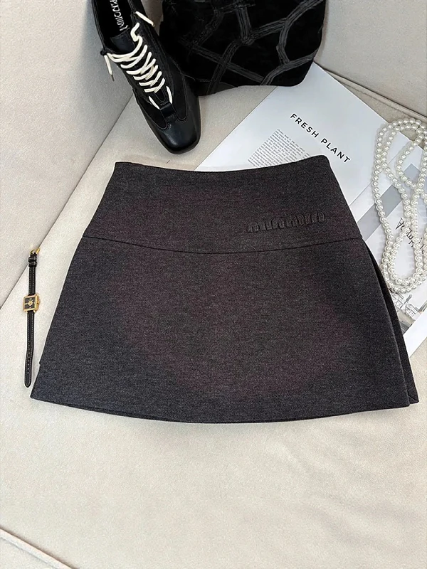 

plus Size Women's High Waist Felt ort Skirt Pants Anti-Light Walking A-Line Skirt Korean Sle Commute Winter Faion