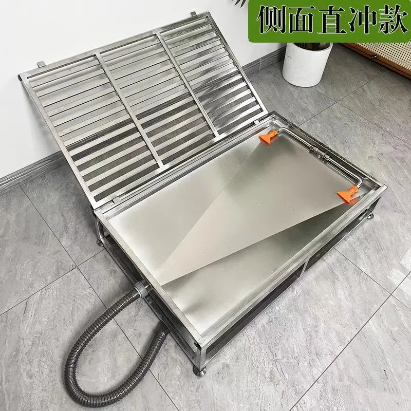 

Stainless steel dog toilet automatic cleaning straight through sewer anti-stepping shit medium and large dog pet urinal