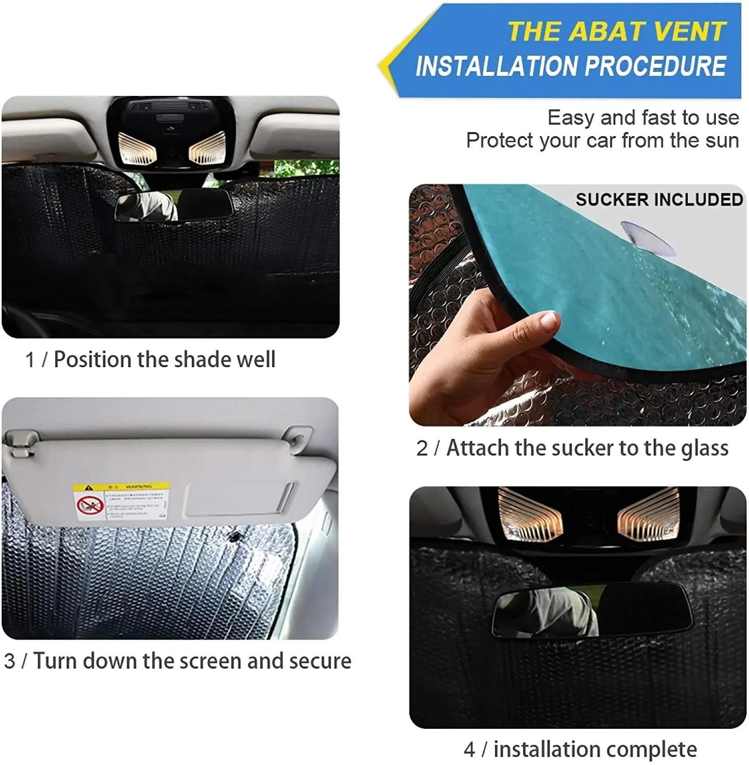 Starfish Beach Car Windshield Sun Shades Blocks UV Rays Sun Visor Protector Foldable Sun Reflector to Keep Your Vehicle Cool