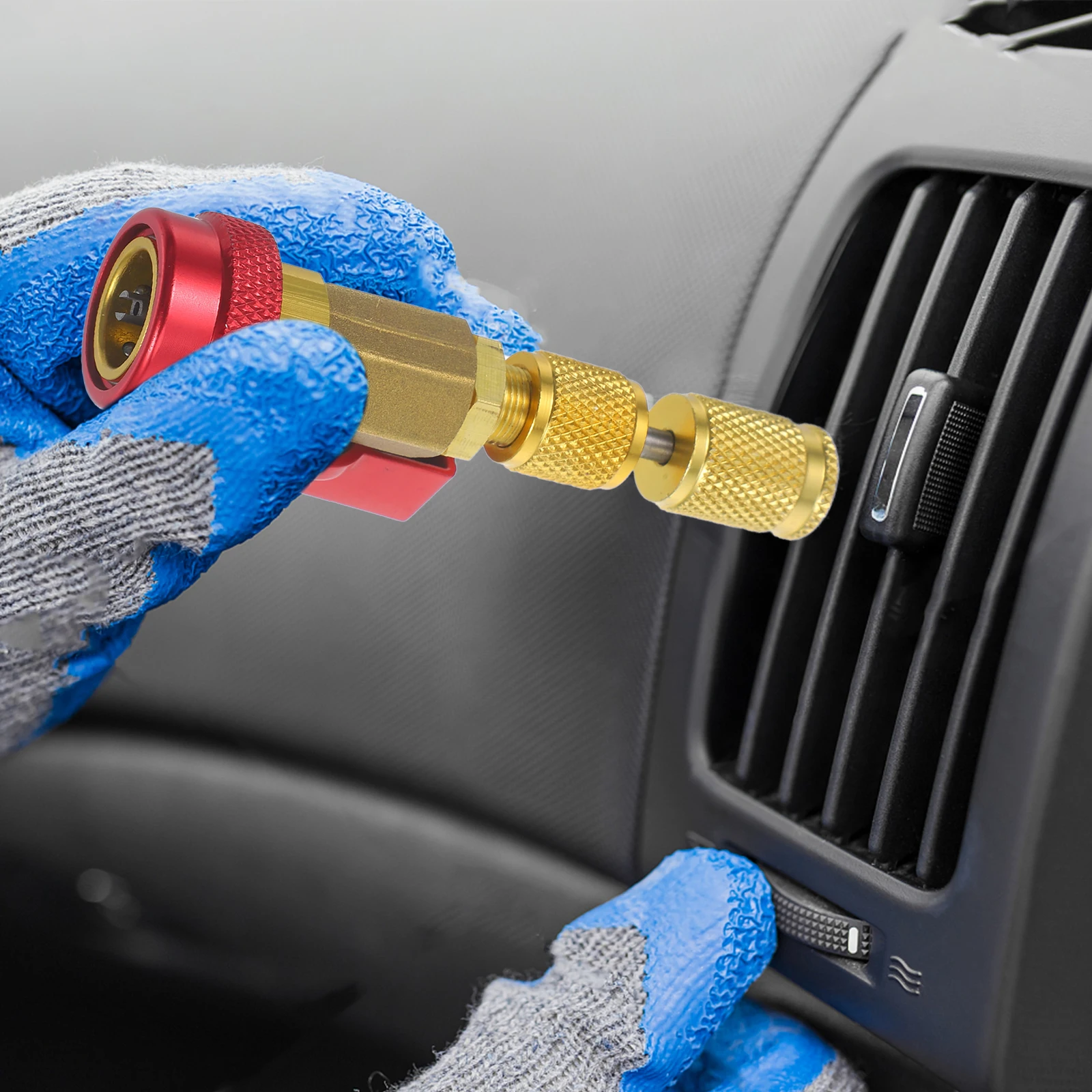 

Valve Core Wrench Red HighPressure Tools HVAC Car Repair Stem Remover Conditioning Valve Core Replacement Kit
