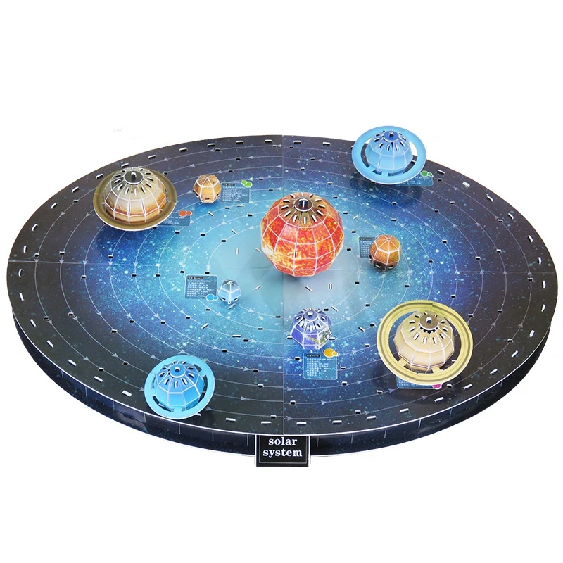 146Pcs 3D Solar System Puzzle Set Planet Board Game Paper DIY Jigsaw Learning & Education Science Toy Kids Birthday Gift