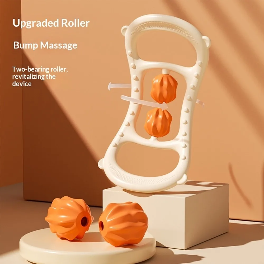 Silicone Yoga Ring with Massage Roller Points Shoulder Back Stretch Pilates Assist