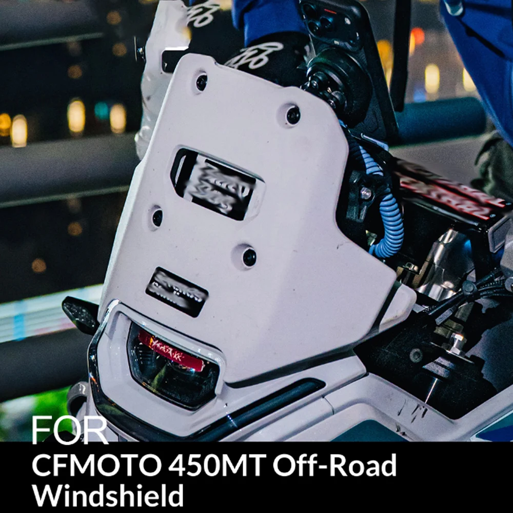 Motorcycle Windshield FOR CFMOTO 450MT Accessories Moto Off-Road Racing Front Wind Deflector Blackened Modified Part