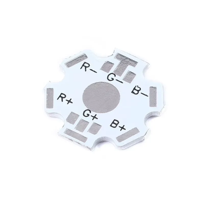 10pcs pcb 20mm Heat Sink RGB 1W 3W 5W 9W Six Pins High Power LED Aluminum Base Plate