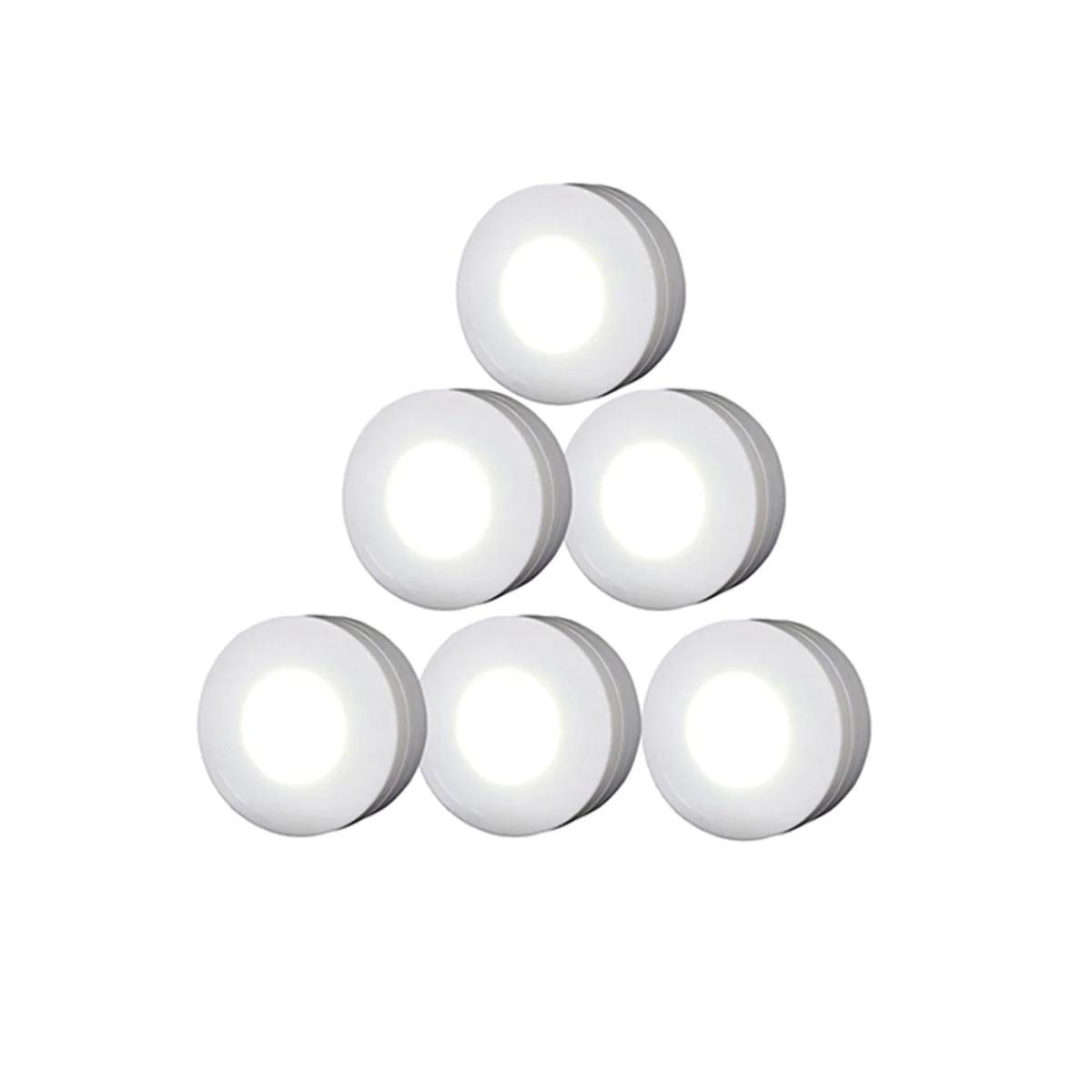 4 قطعة Led إضاءة الخزانة سطوع قابل للتعديل لوحة اللمس الدافئة الأبيض اللاسلكية التحكم عن بعد مصباح لخزانة المطبخ ضوء الليل #4