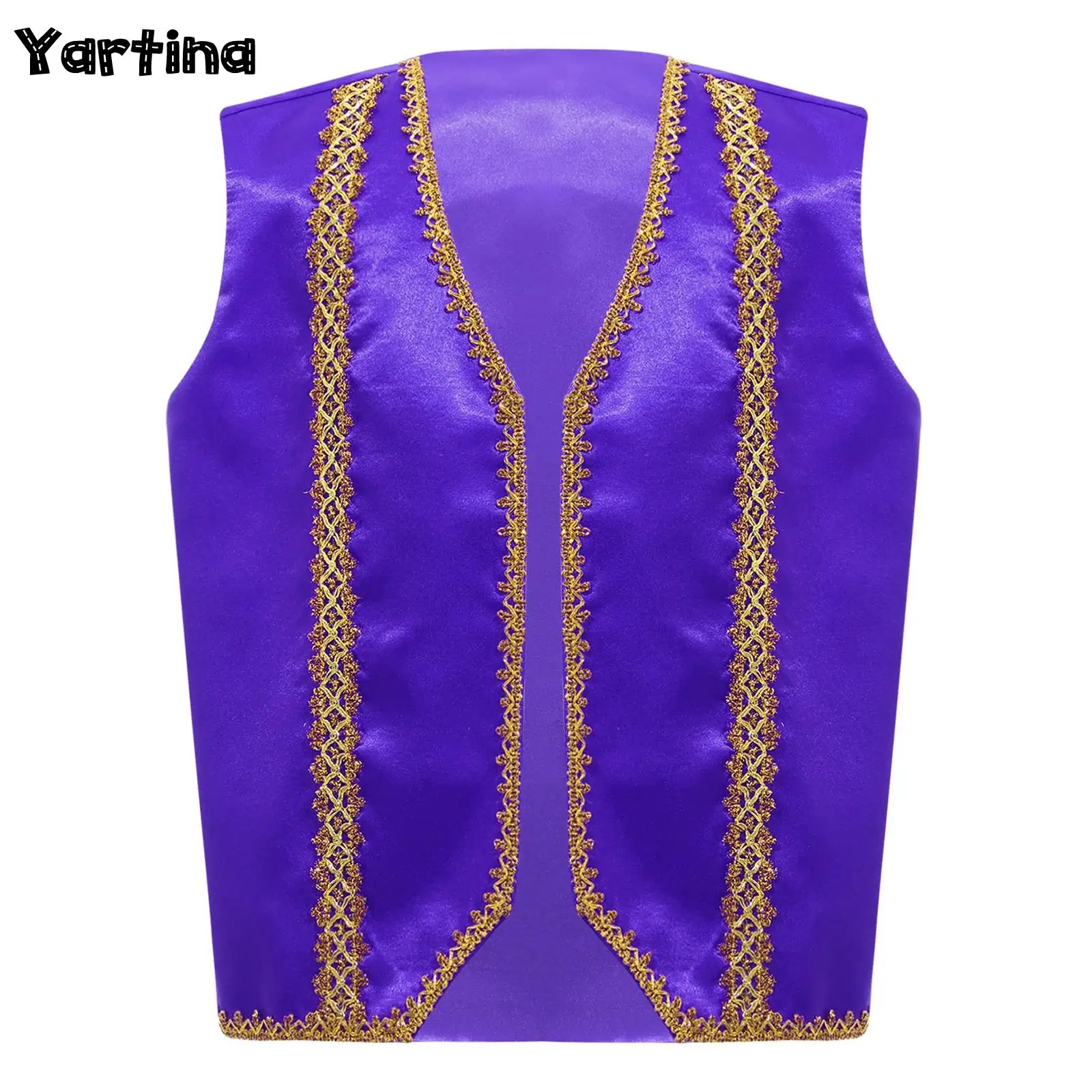 

Kids Boys Arabian Prince Fairy Tale Cosplay Costume Waistcoat Role Play Vest Gothic Gilet Jackets Medieval Steampunk Waistcoat