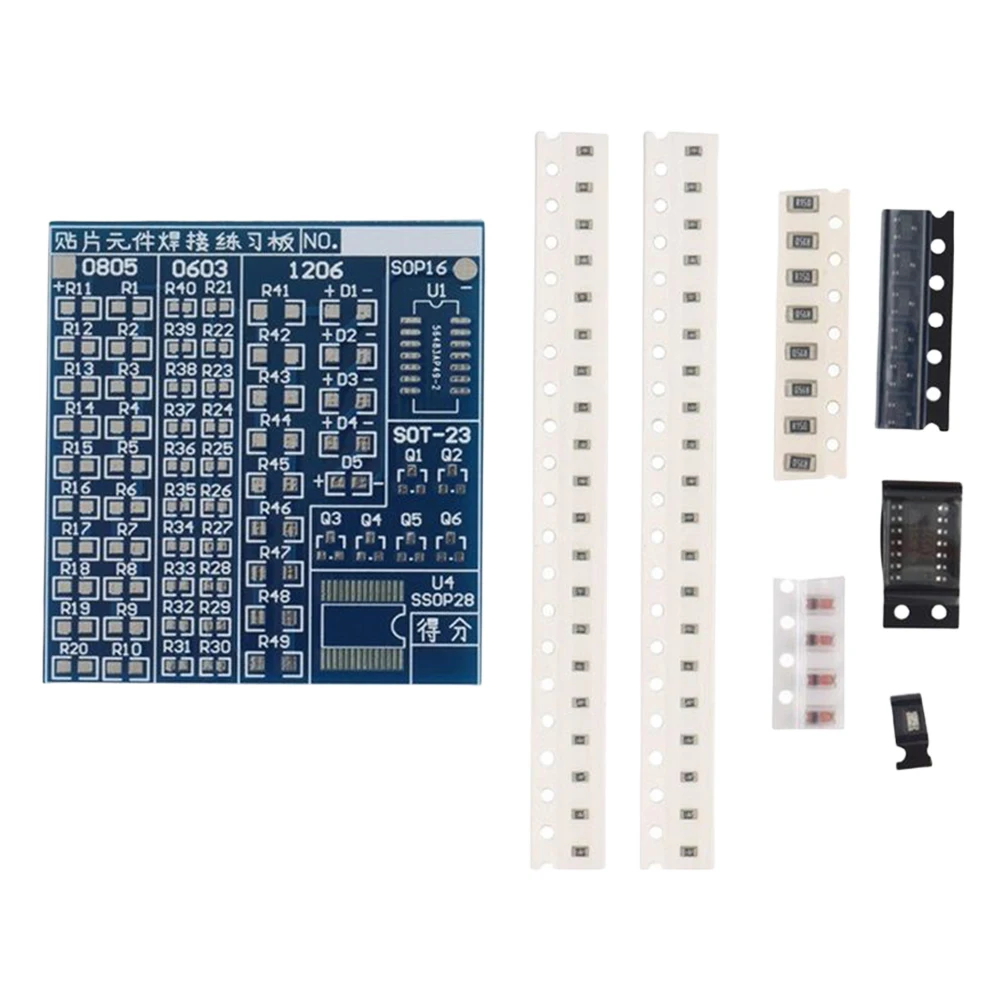 SMT SMD Soldering Practice Board DIY Kit Welding Practice Soldering DIY Kits Fanny Skill Training Electronic Suit