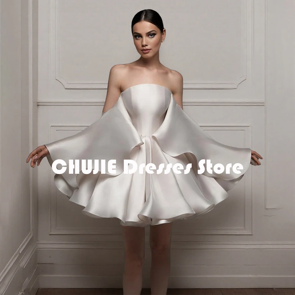 

Loose Off Shoulder Glitter Orangza Graduation Dresses For Girls Mini Homecoming Dress Customized Prom Cocktail Dresses For Women