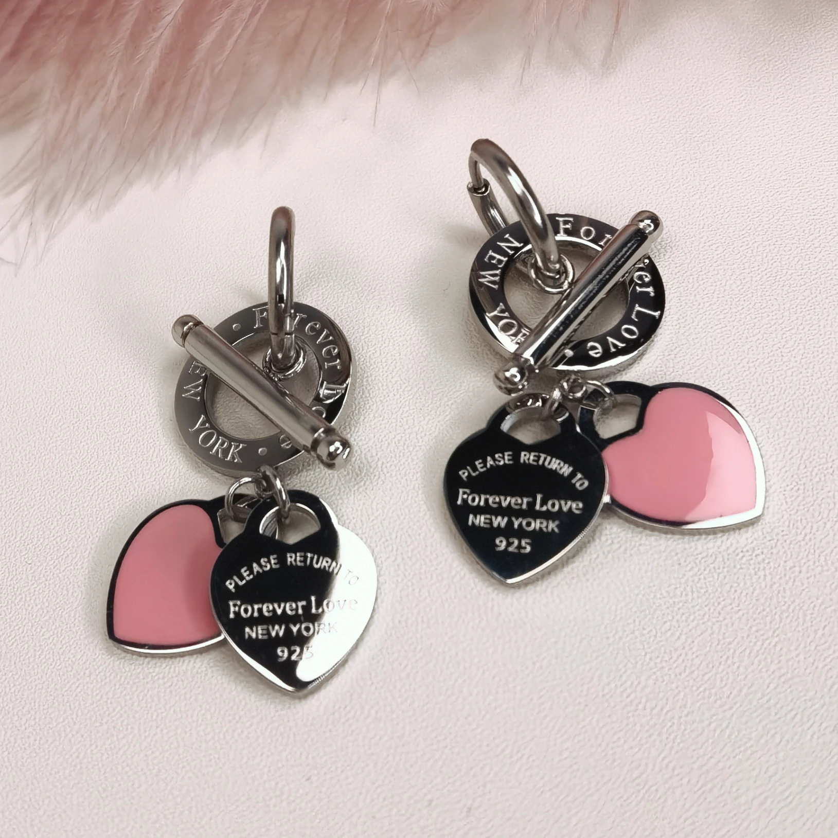 Fashion Stainless Steel Heart-Shaped Pendant Love Earrings Set for Women New Style Party Wedding Jewelry Wholesale ME-191