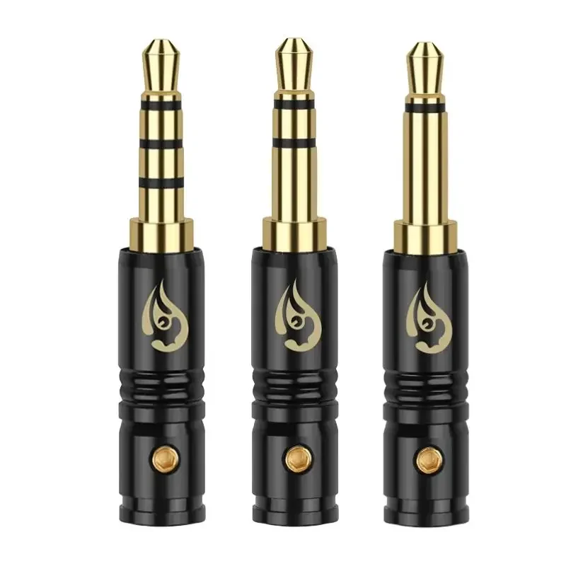 

3.5 Jack 2 3 4 Pole Headphone Plug Audio Jacks Gold Speaker Terminals 3.5mm Line Wire Connector Earphones Consumer Electronics