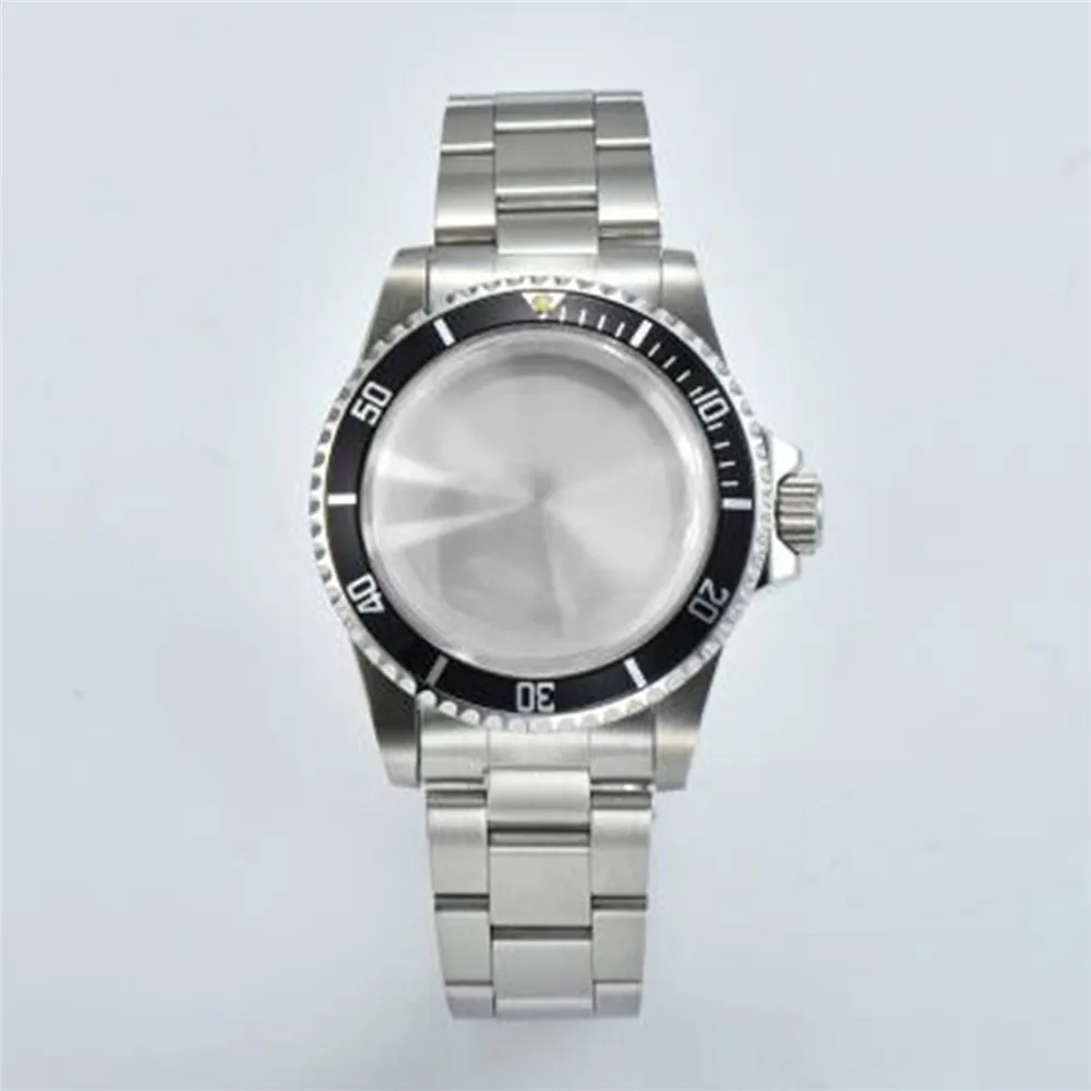Retro 39,5mm Edelstahl Gehäuse Armband Set Meter super wasserdichtes Acryl Objektiv Uhrengehäuse passt für nh34 nh35 nh36 Uhrwerk