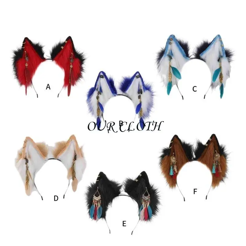 Tiệc Hóa Trang Tóc Vòng Thú Sang Trọng Đầu Bé Gái Người Giúp Việc Đầu Phụ Kiện Y1AC