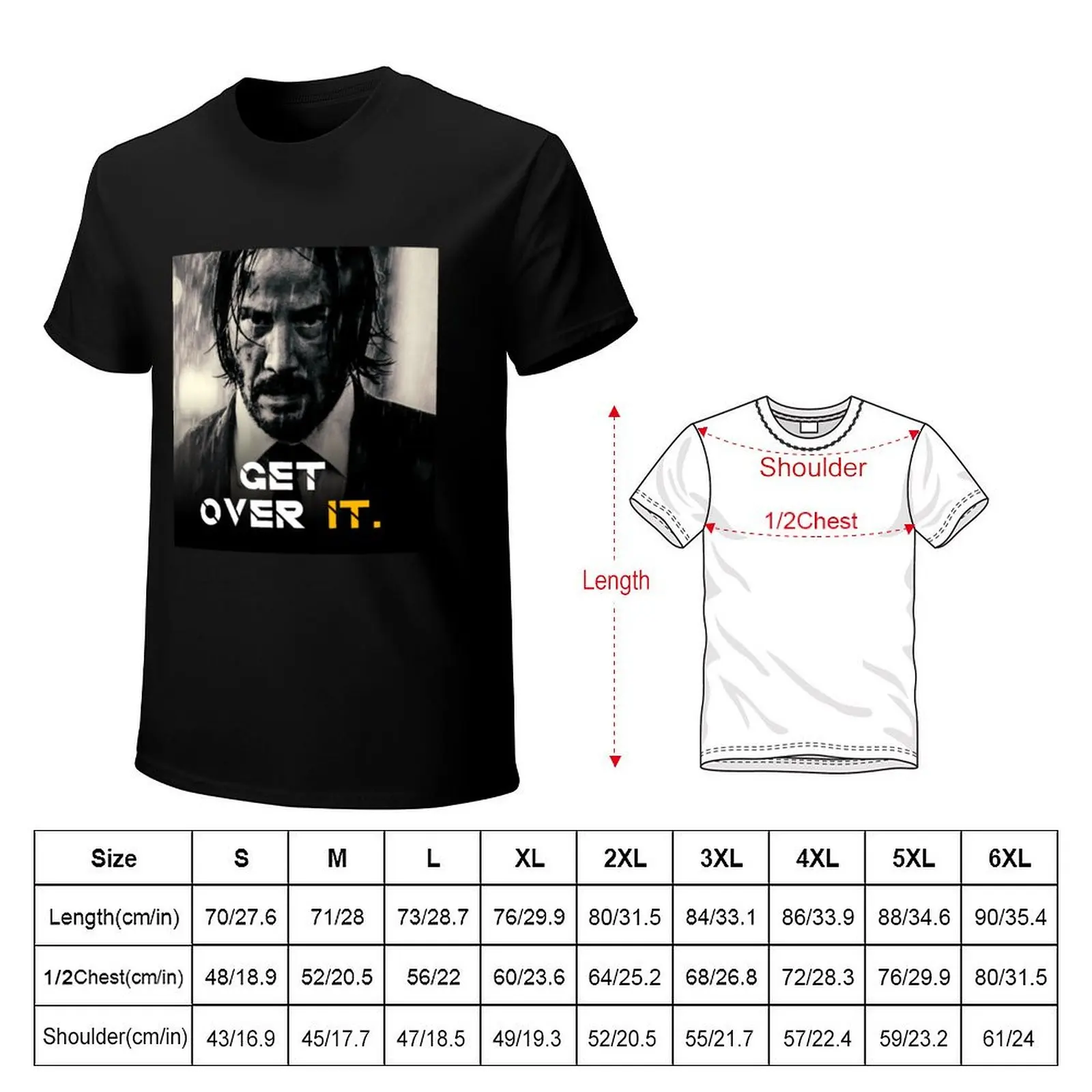 John wick the movies T-Shirt korean fashion oversizeds graphics fitted t shirts for men