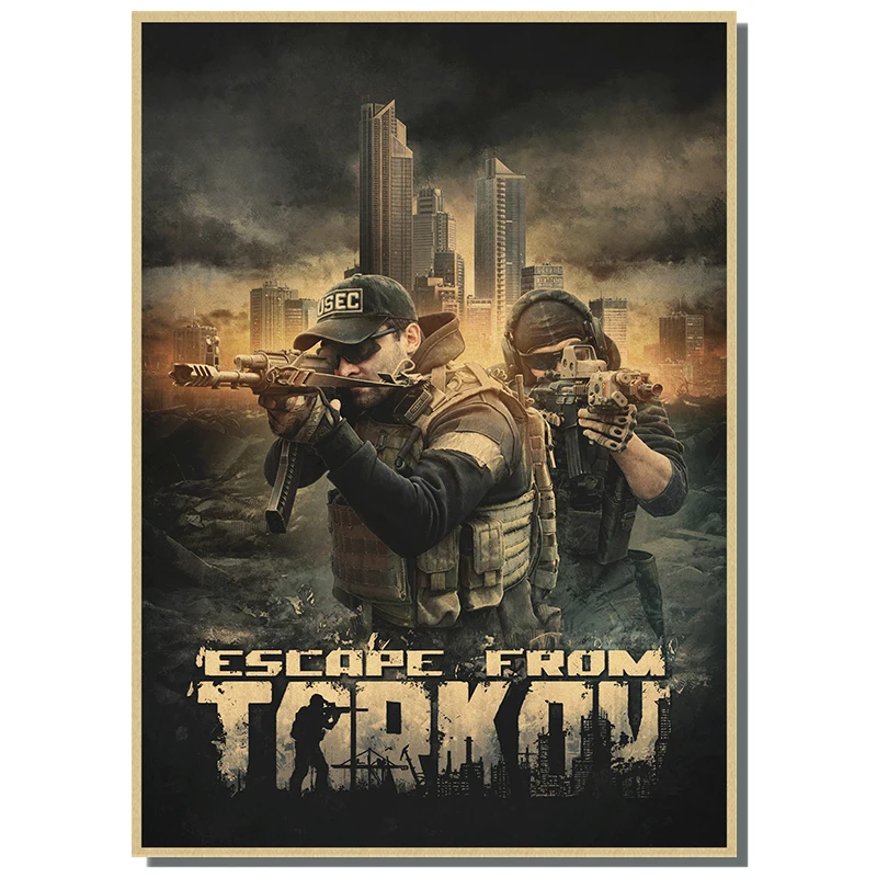 Escape from Tarkov Game Kraft Paper Poster Home Prints Wall Painting Bedroom Living Room Decoration Office