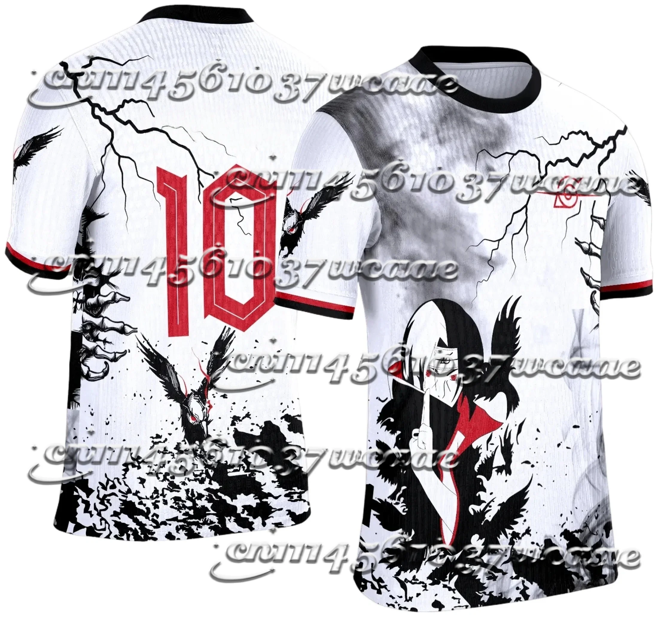 2026 New Universal Exclusive Design Naruto Uzumaki Kurama Flame Gradient Print Mesh Soccer Jersey No.99 Family Matching