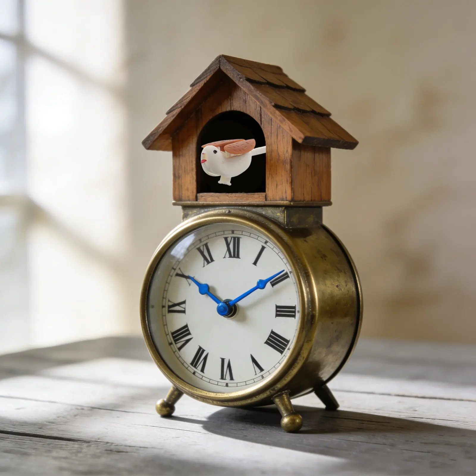 4Pcs Retro Clock Bird Replacement Plastic Singing Bird Part Compatible with Most Cuckoo Clocks DIY Decorative Vintage Clock