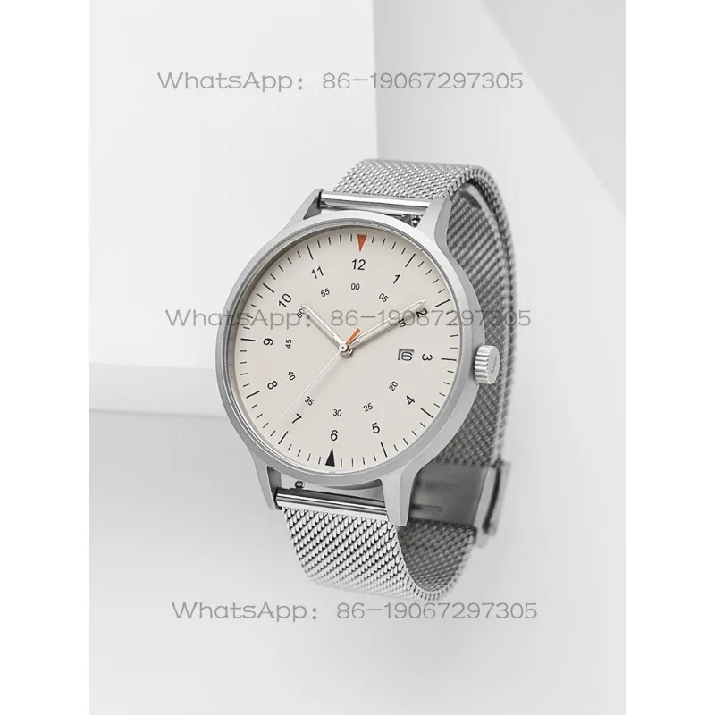 24-hour Shipping BIJOUONE Steel Band Luminous Calendar Men's and Women's Gift Box Simple Stainless Steel Waterproof Watch