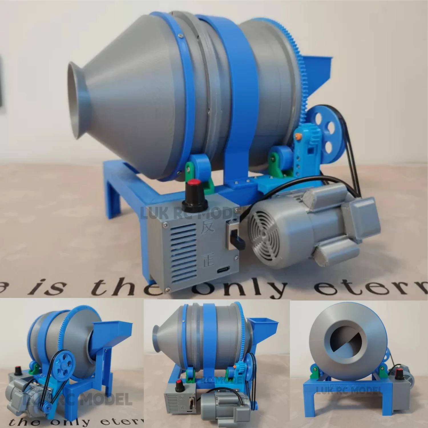 1/50 Mini Mixer For RC Model Rechargeable Toy Decorative Toy Construction Vehicle Cement Tank Dynamic Collectible 3D Printed