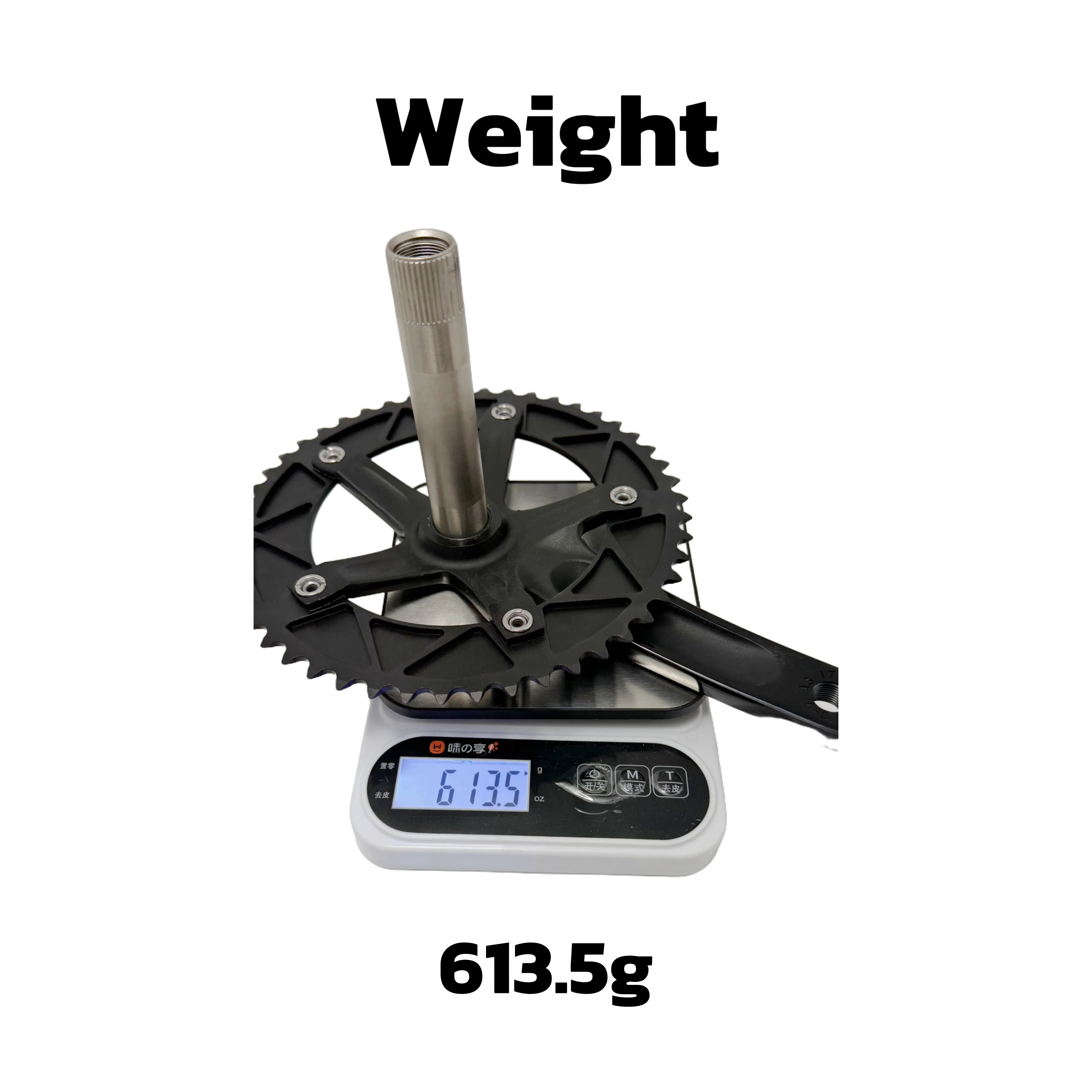 Fixed Gear Crankset 49T 170mm BCD144 Aluminum Alloy Single Speed Track Bike Hollow Integrated Chainring Crank Arms