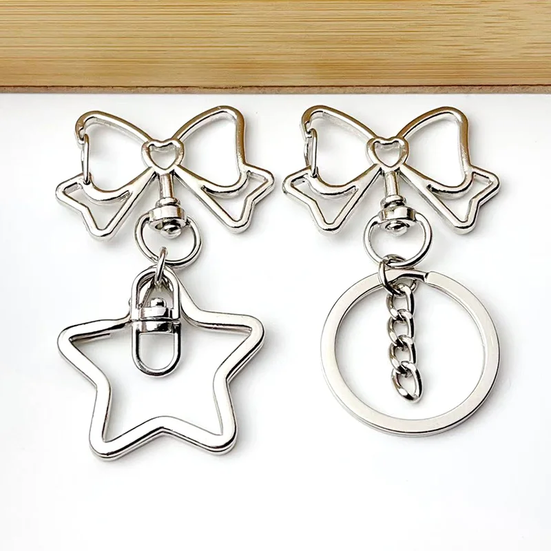 6-12 Stück Bogen Schlüsselanhänger Figur Acht Schnalle Stern Schlüsselanhänger Auswurfsschnalle DIY Spielzeug Schmuck Anhänger Link Herstellung Großhandel – Detail 8