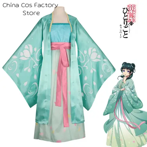 Anime The Apothecary Diaries Maomao Cosplay Costume Mao Mao Hanfu Uniform Outfits Halloween Carnival Party For Women maomao cos