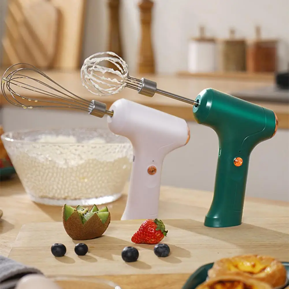 Egg White Whisking Speed Portable Cordless Electric Hand Mixer with Double Mixing Head 3 Speed Modes Detachable Stir for Cake