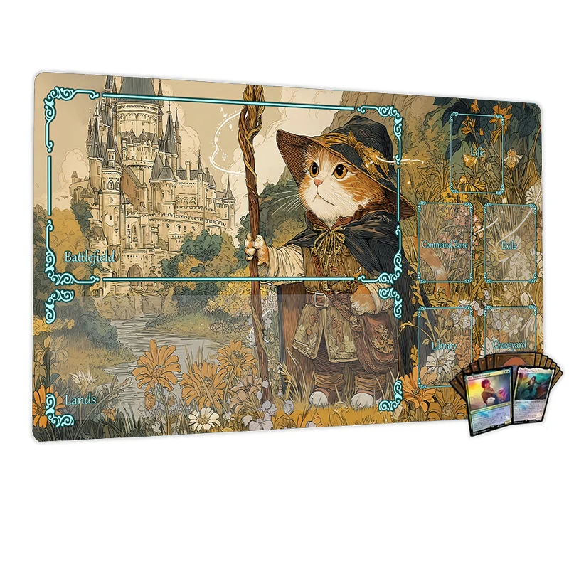 Mata do gry TCG z motywem anime w stylu Ukiyo-e, z motywem wojowników, mata do gry w karty Magic, mata do walki kart 35X60CM, maty do gier Gathering, Tapete, mata Magic, podkładka pod karty. — zdjęcie produktu 7