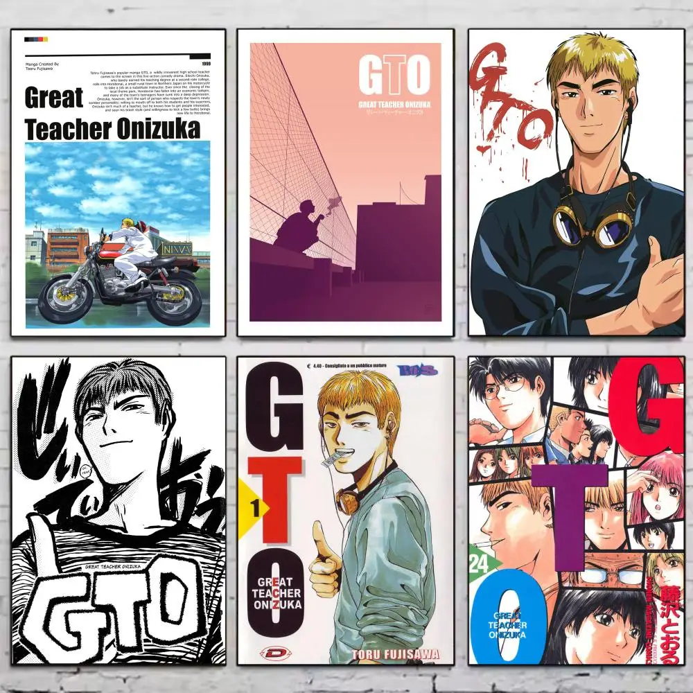 GTO G-Great Teacher O-Onizuka Poster Stickers HD Painting Self-Adhesive Art for Bedroom Living Room Home Decor Wall Decals Gift