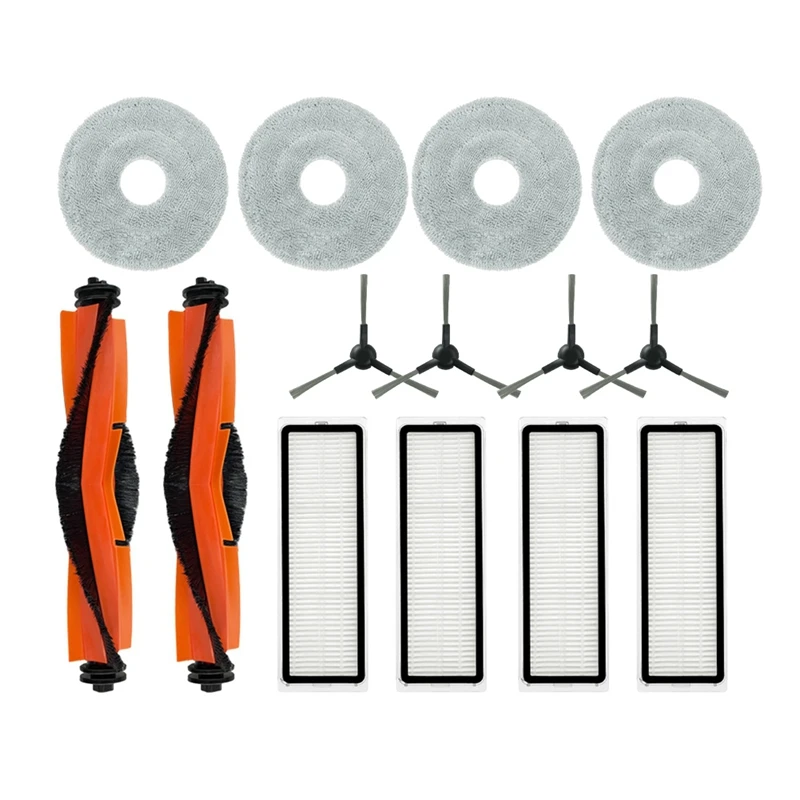 لشاومي روبوت فراغ S10 + / S10 Plus B105 استبدال أجزاء الملحقات الأسطوانة الجانب فرشاة فلتر Hepa ممسحة القماش