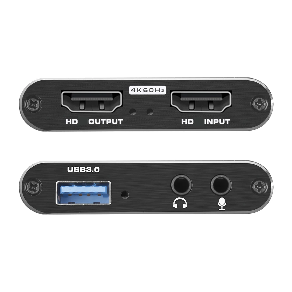 4K USB 3.0 Video Capture Card hdmi adapter 1080P 60fps HD Video Recorder Grabber For Capturing Game Card Live For PS4 DVD Mic