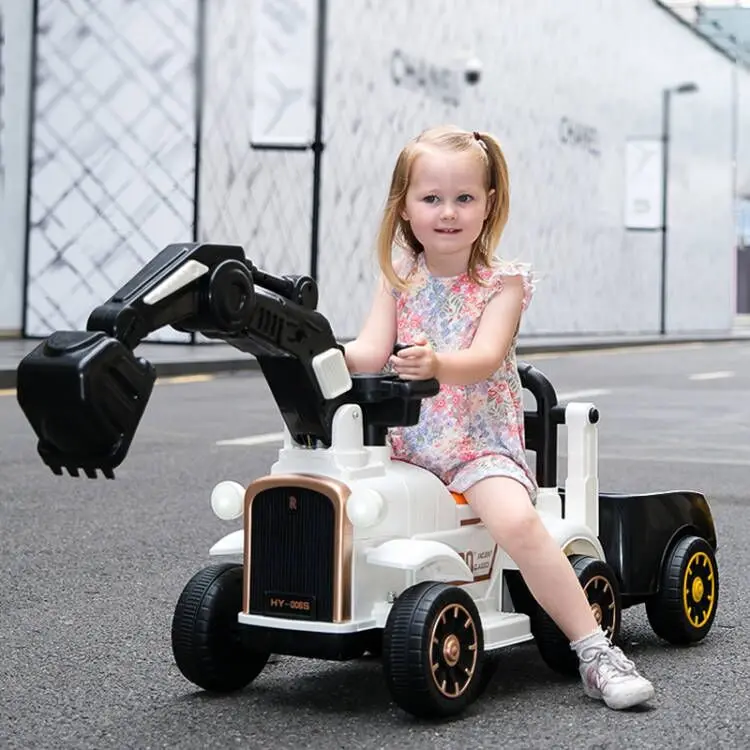 Kind bagger spielzeug auto mädchen junge elektrische engineering auto kann sitzen große fernbedienung haken maschine baby bagger fahrt auf spielzeug