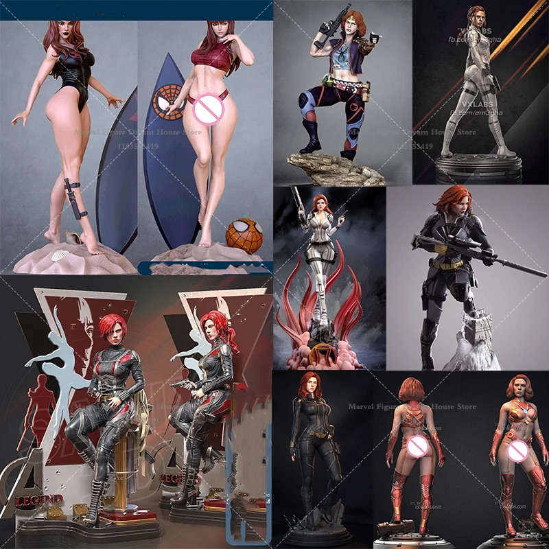 

1/24 1/18 Scale DIY Self-assembled GK 3D Resin Un-panited Doll White Model Most Skilled And All-rounded Professional Spy Natasha