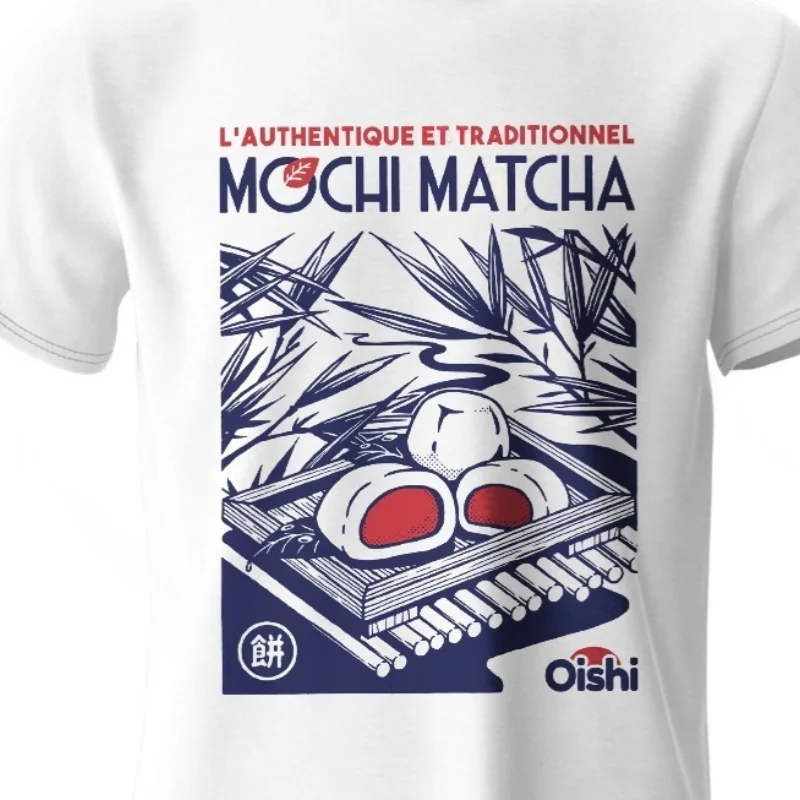 Camiseta con estampado de comida callejera japonesa artística 100% algodón, diseño dibujado a mano, ropa infor