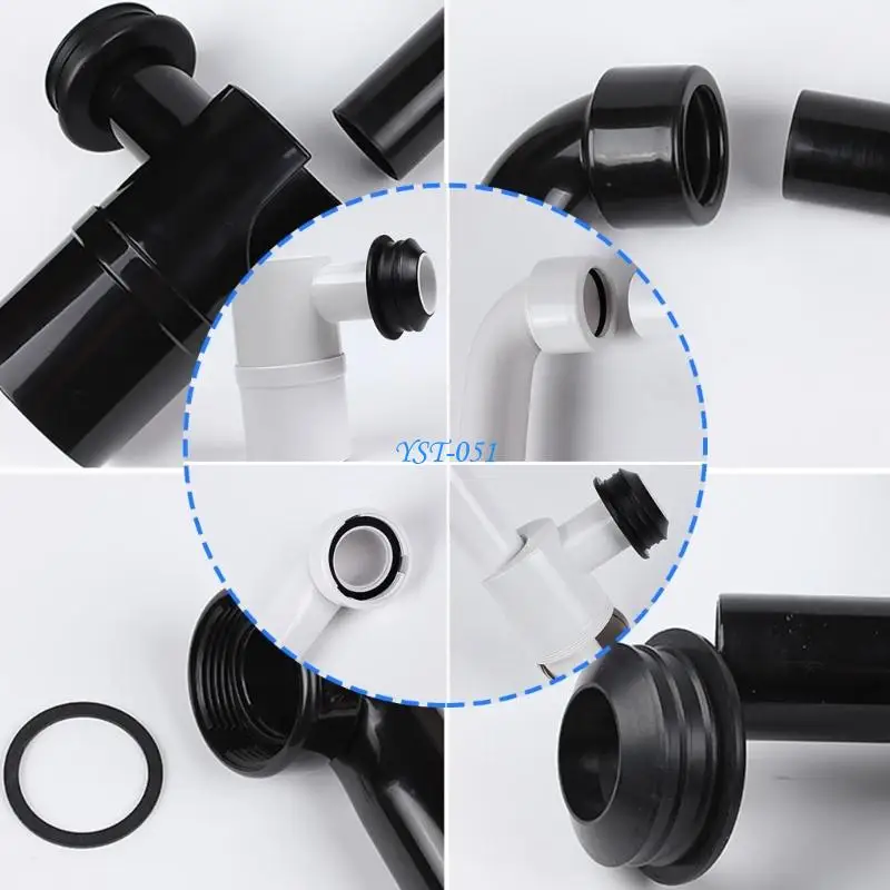 

E15A 1-1/4Inch Space Saving Sink Waste Trap Drain Pipe Adjustable Sink Drain Trap
