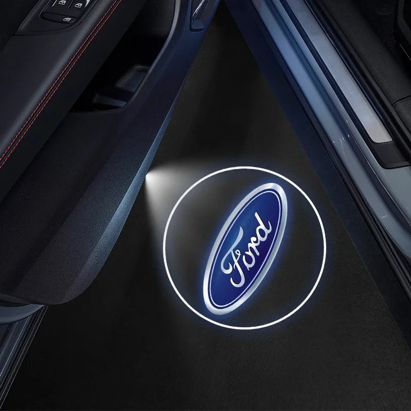 1/2PCS Led Car Door Welcome Laser Projector Logo Night Light Wireless For Ford focus Fiesta EcoSport ESCORT ranger fusion mondeo