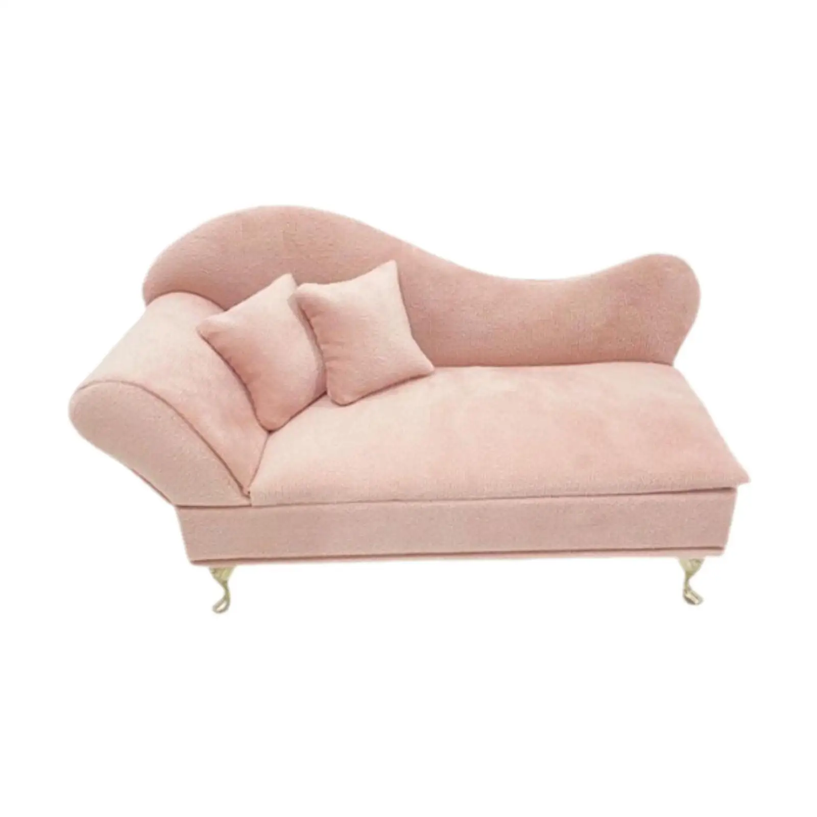 صندوق مجوهرات ديكور منزلي جميل بمقياس 1/6 أريكة وردية لعرض المجوهرات حاوية تذكار لسوار بروش وقلادة القرط