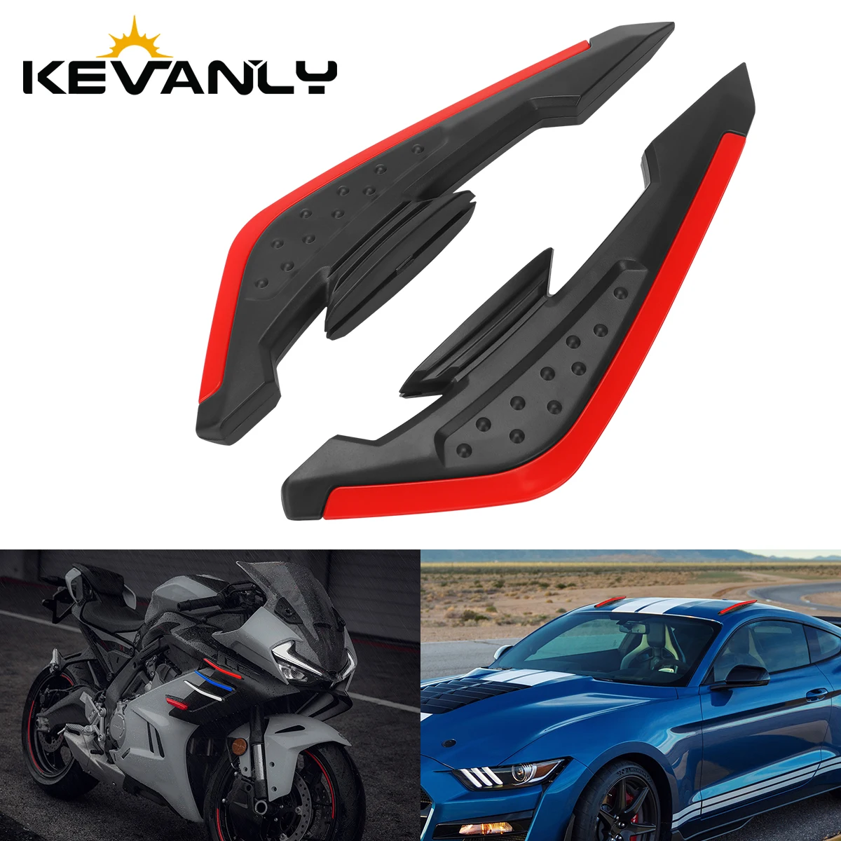 2pcs Motor Side Wings Universal Winglet Aerodynamic Spoiler Wings Motorbike Body Fairing Air Deflectors UTV Exterior Accessorie