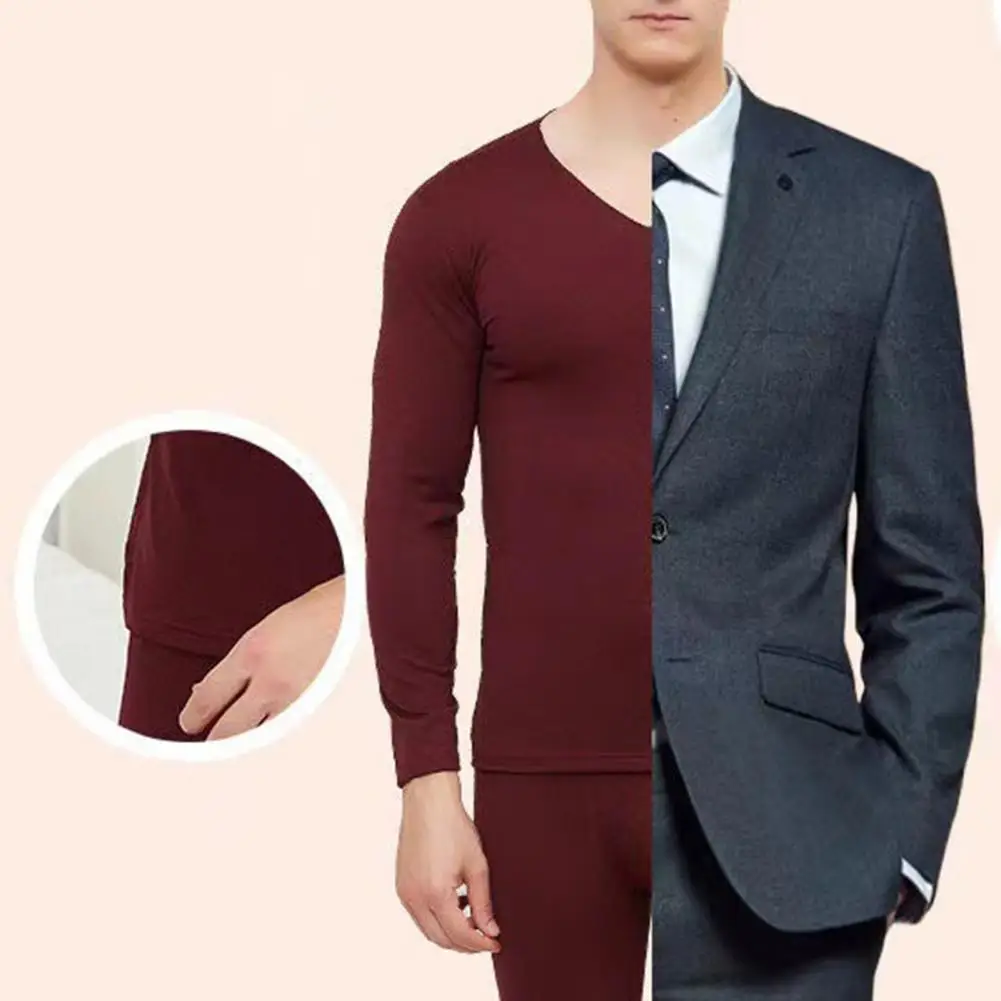 Bottom ing Thermo Anzug nahtloser Boden Thermo Anzug Herren Plüsch nahtlose Thermo Unterwäsche Set weiche Slim Fit für Herbst/Winter