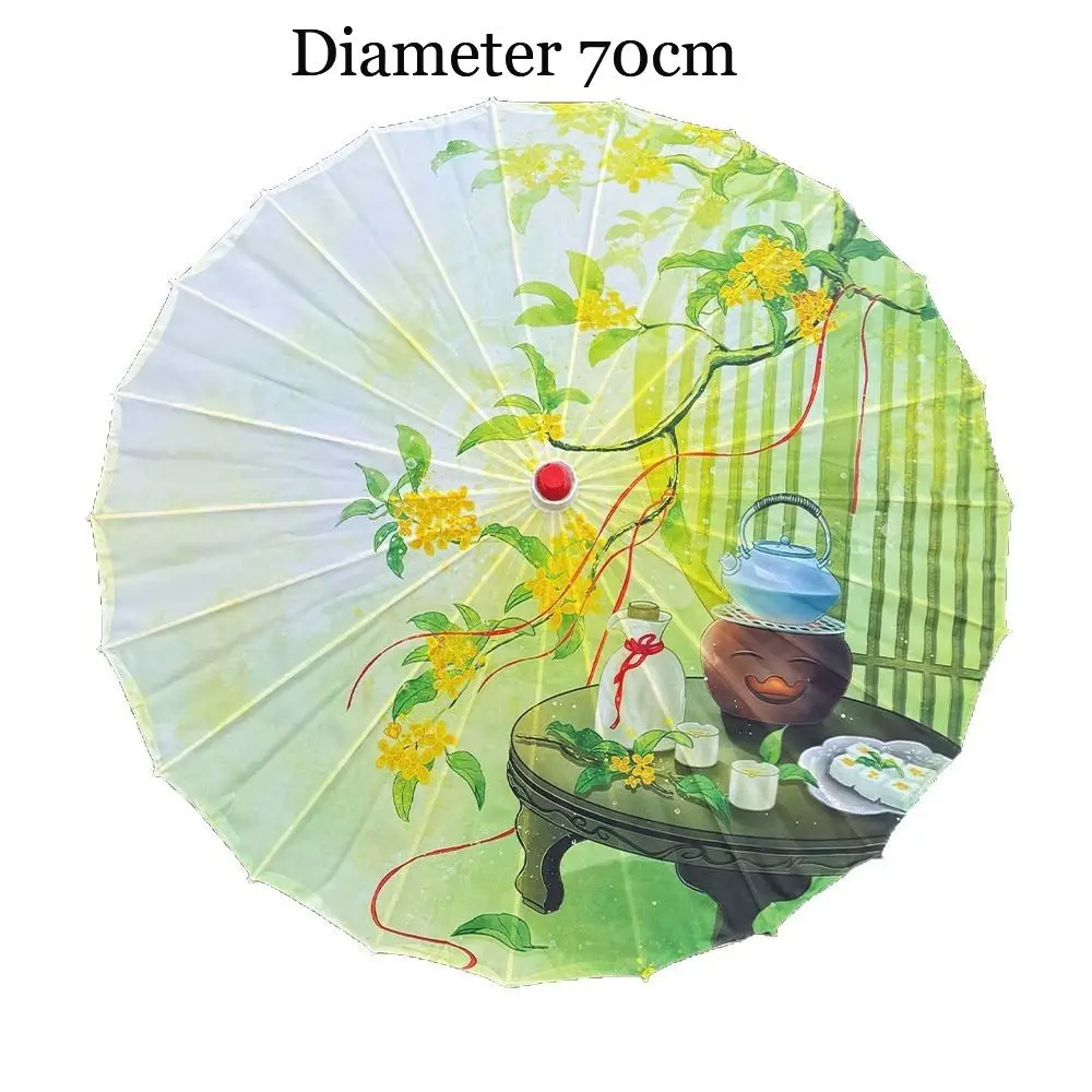 الصينية العتيقة نمط مزيتة ورقة مظلة 70 سنتيمتر 10 ألوان ازياء التصوير مظلة أداء الرقص مظلة #6