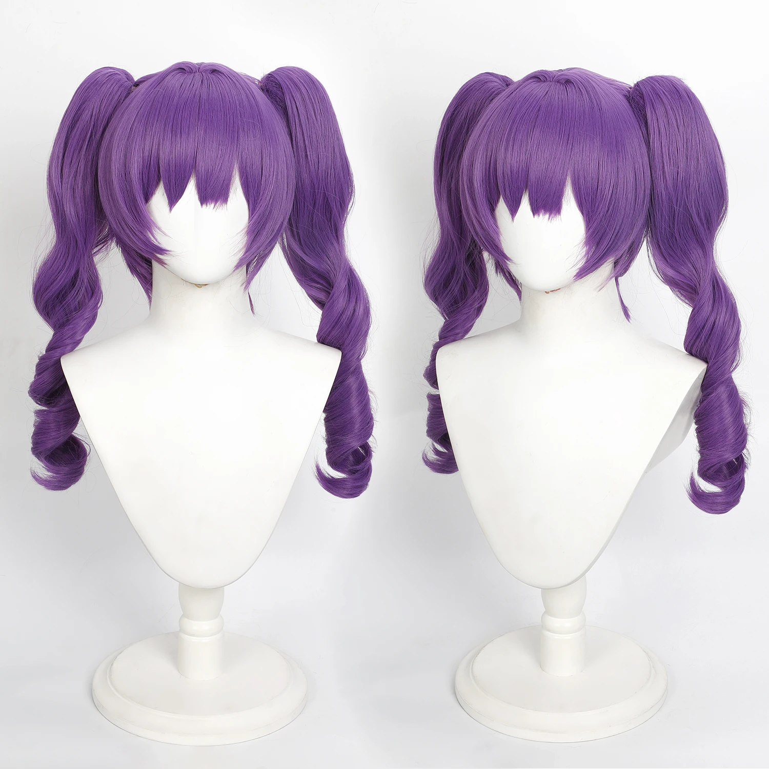 Cosplay Wig Goddess Of Victory Nikke Anime Wig Flora Game Role-Play Wig Purple Grab Ponytails Synthetic Wig for Anime Party